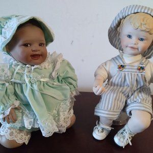 2! ASHTON-DRAKE YOLANDA BELLO Porcelain Dolls African American&ANDY Petting Zoo
